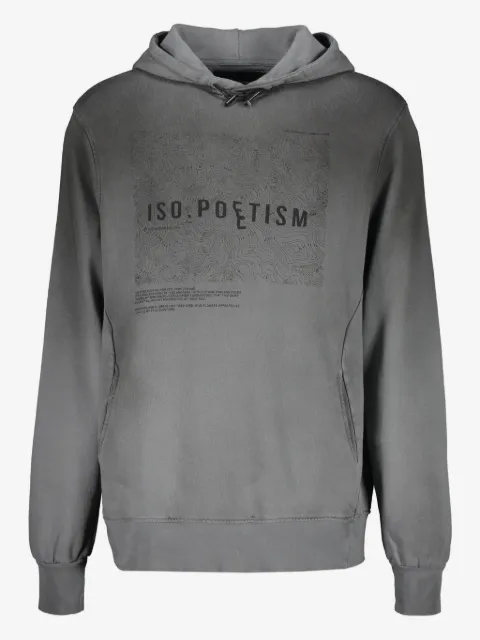 ISO.POETISM drawstring-hood graphic hoodie