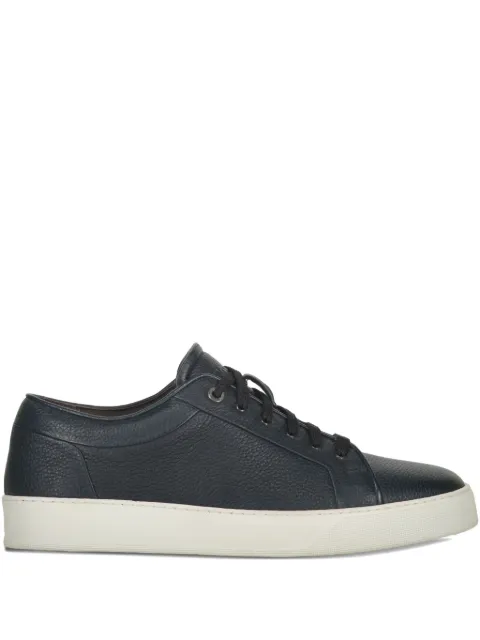 Moorer grainy leather low-top sneakers