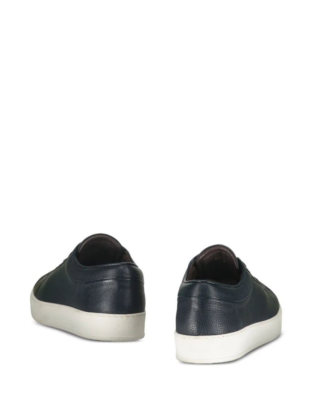Moorer grainy leather low-top sneakers Blue