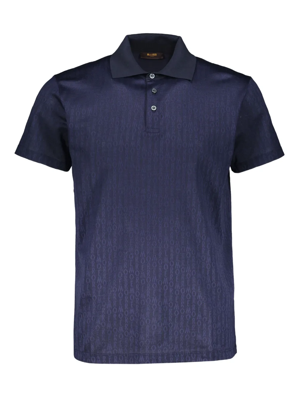 Moorer jacquard-logo polo shirt Blauw
