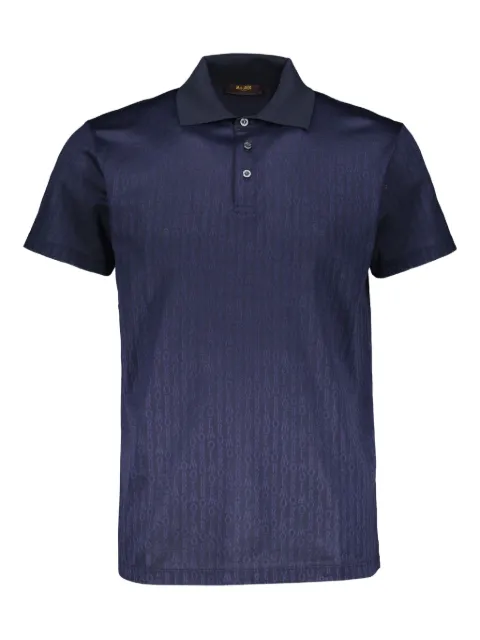 Moorer jacquard-logo polo shirt