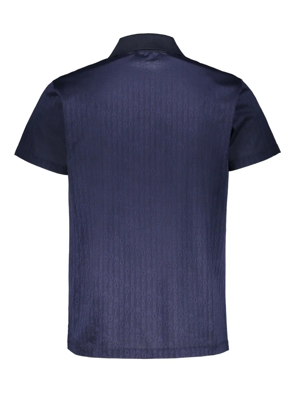 Moorer jacquard-logo polo shirt Blauw
