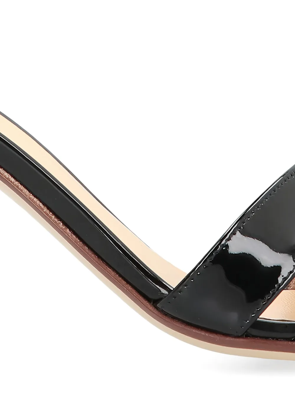Francesco Russo patent leather stiletto sandals Black