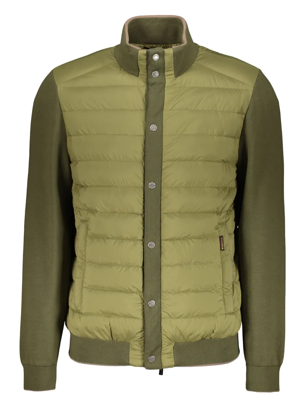 Moorer quilted-design jacket Groen
