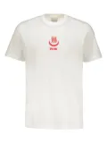 Perks And Mini crew-neck logo-embroidered T-shirt - White