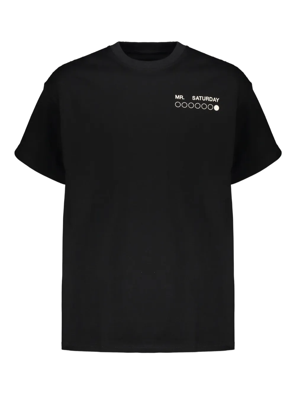 MR. SATURDAY ribbed-neckline logo t-shirt | Black | Image 1