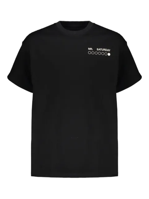 MR. SATURDAY ribbed-neckline logo t-shirt