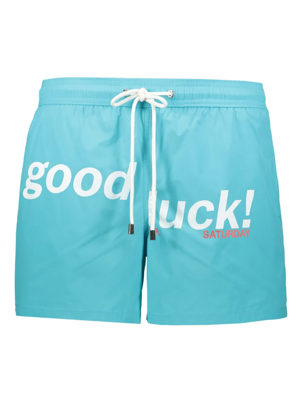 MR. SATURDAY printed drawstring swim shorts - ブルー MR. SATURDAY printed drawstring swim shorts - ブルー