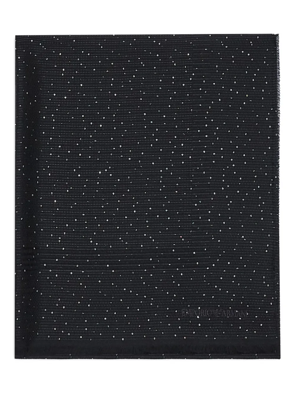 Emporio Armani Sequin-embellished Scarf In Black