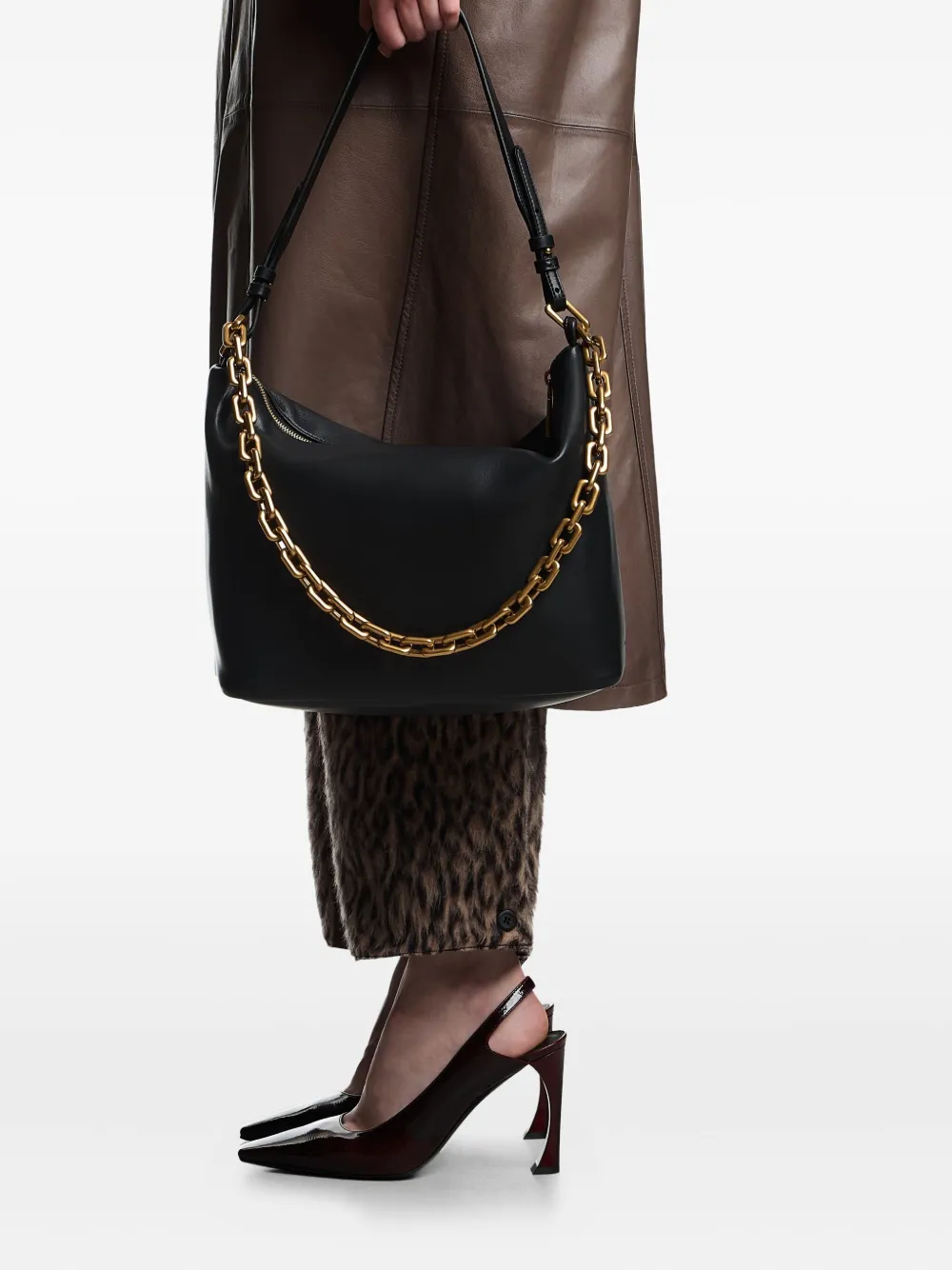 Emporio Armani medium Hobo leather tote bag | Image 2