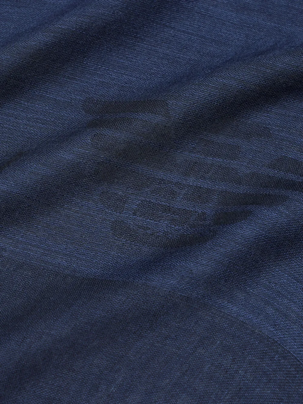 Emporio Armani Sjaal met logo-jacquard - Blauw