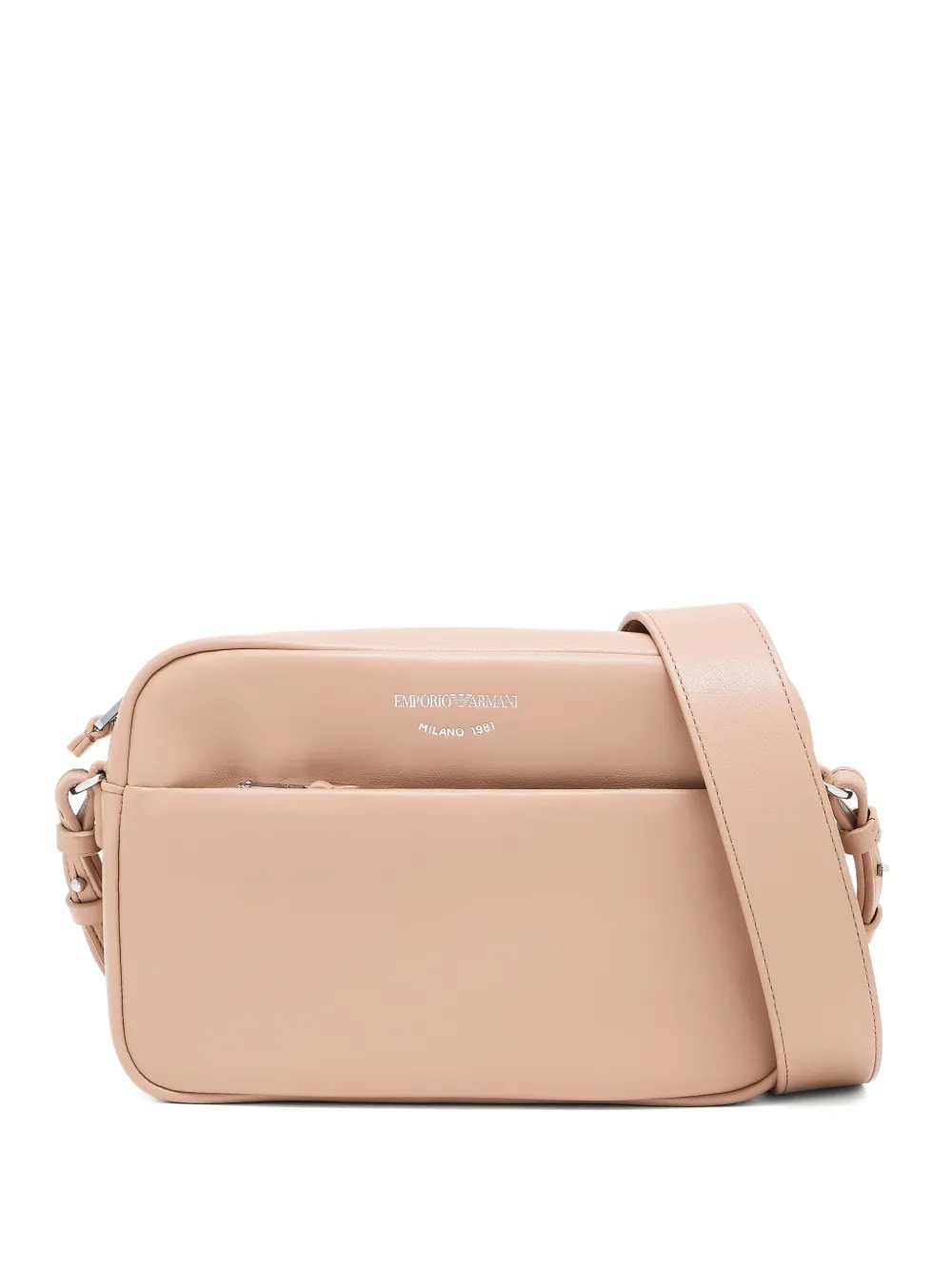 Emporio Armani Kleine crossbodytas met logodetail Beige