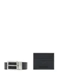 Emporio Armani leather belt cardholder set (set of two) - Black
