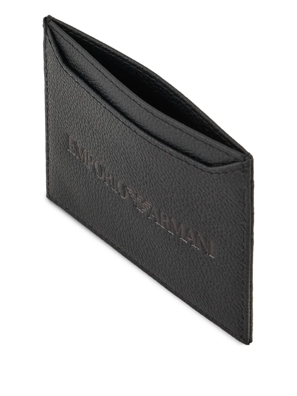 Emporio Armani Pasjeshouder met logo-reliëf Zwart