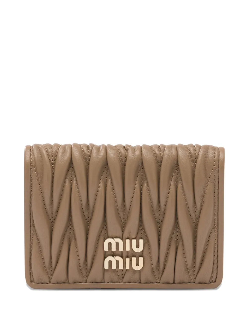 Miu Miu textured logo wallet | Brown | Image 1