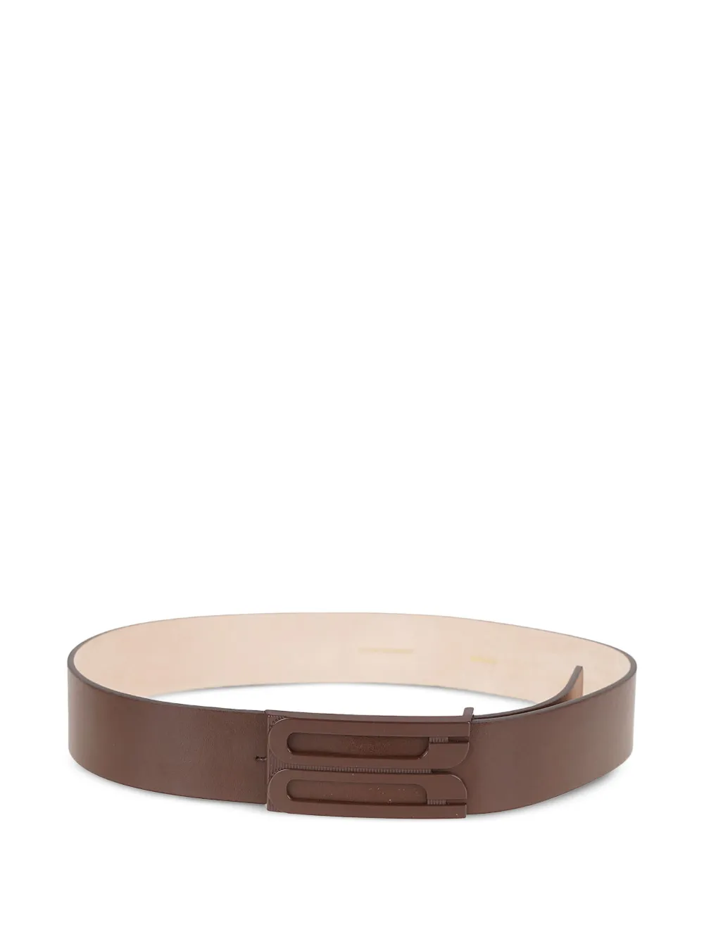 Victoria Beckham Leren riem met logoplakkaat - Bruin