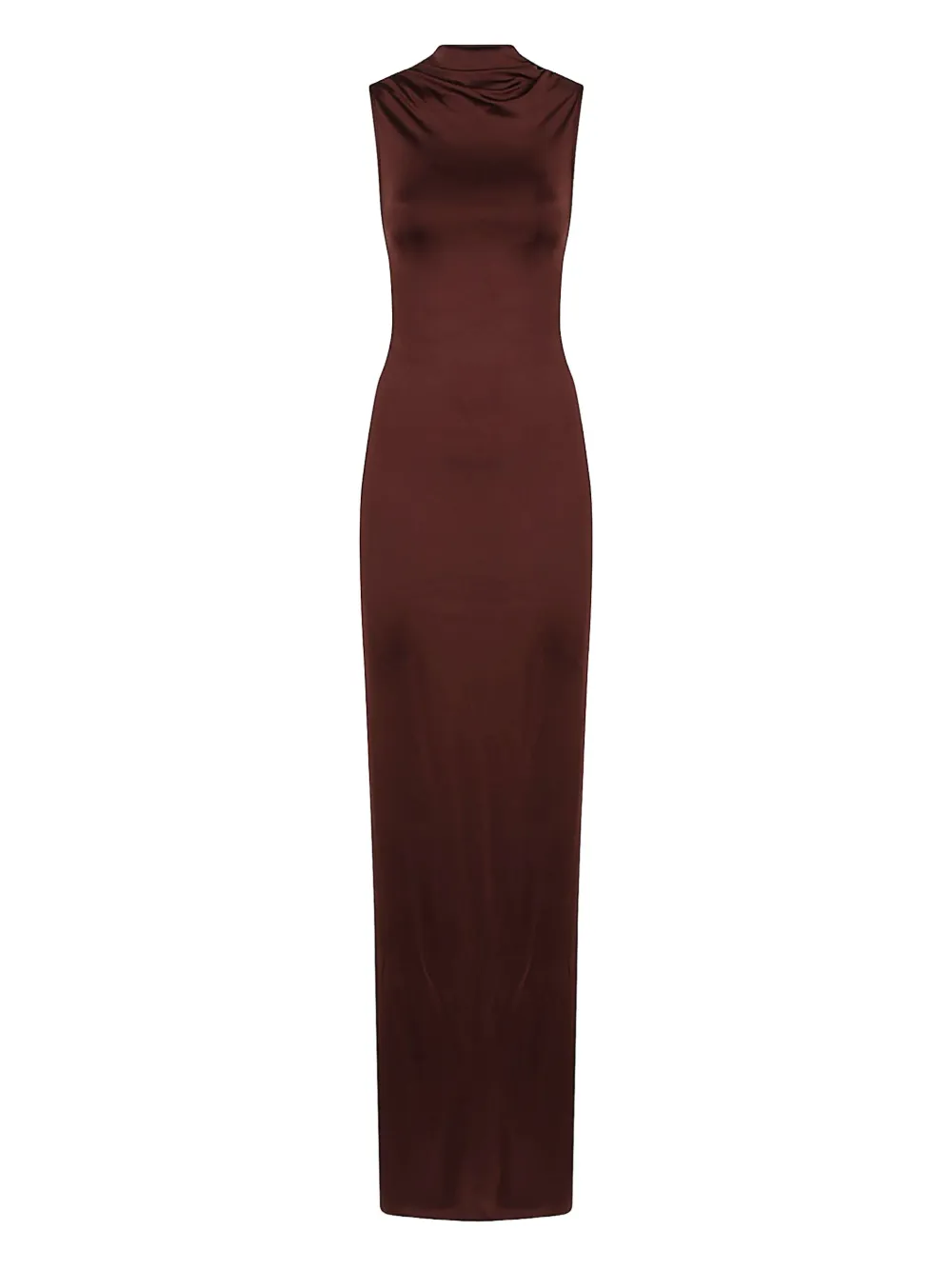 Victoria Beckham mock-neck open-back maxi dress | Brown | Image 1