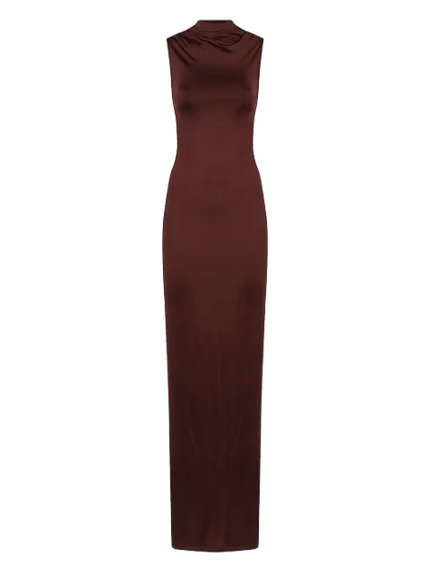 Victoria Beckham mock-neck open-back maxi dress