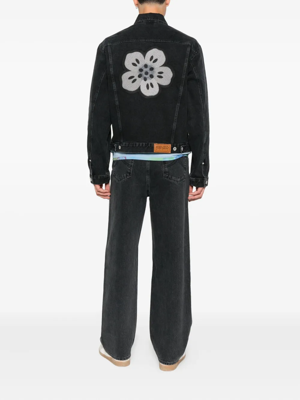 Kenzo Boke Flower denim jack Zwart