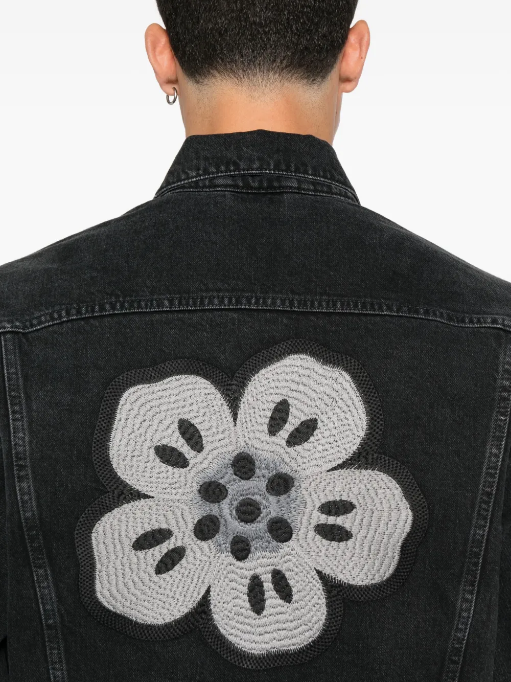 Kenzo Boke Flower denim jack Zwart
