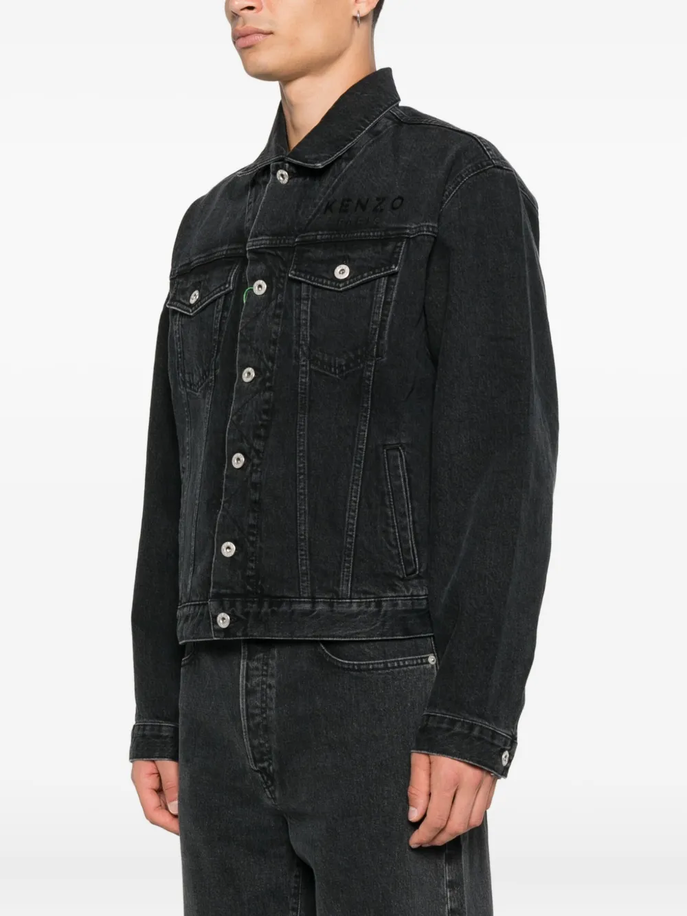 Kenzo Boke Flower denim jack Zwart