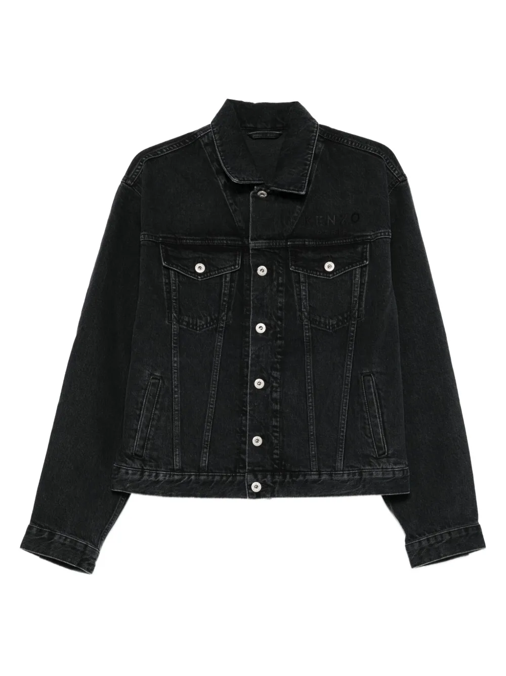 Kenzo Boke Flower denim jack Zwart