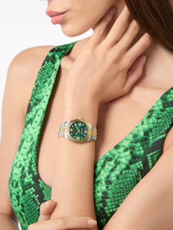 Philipp Plein Date Superlative 34mm | Green | FARFETCH