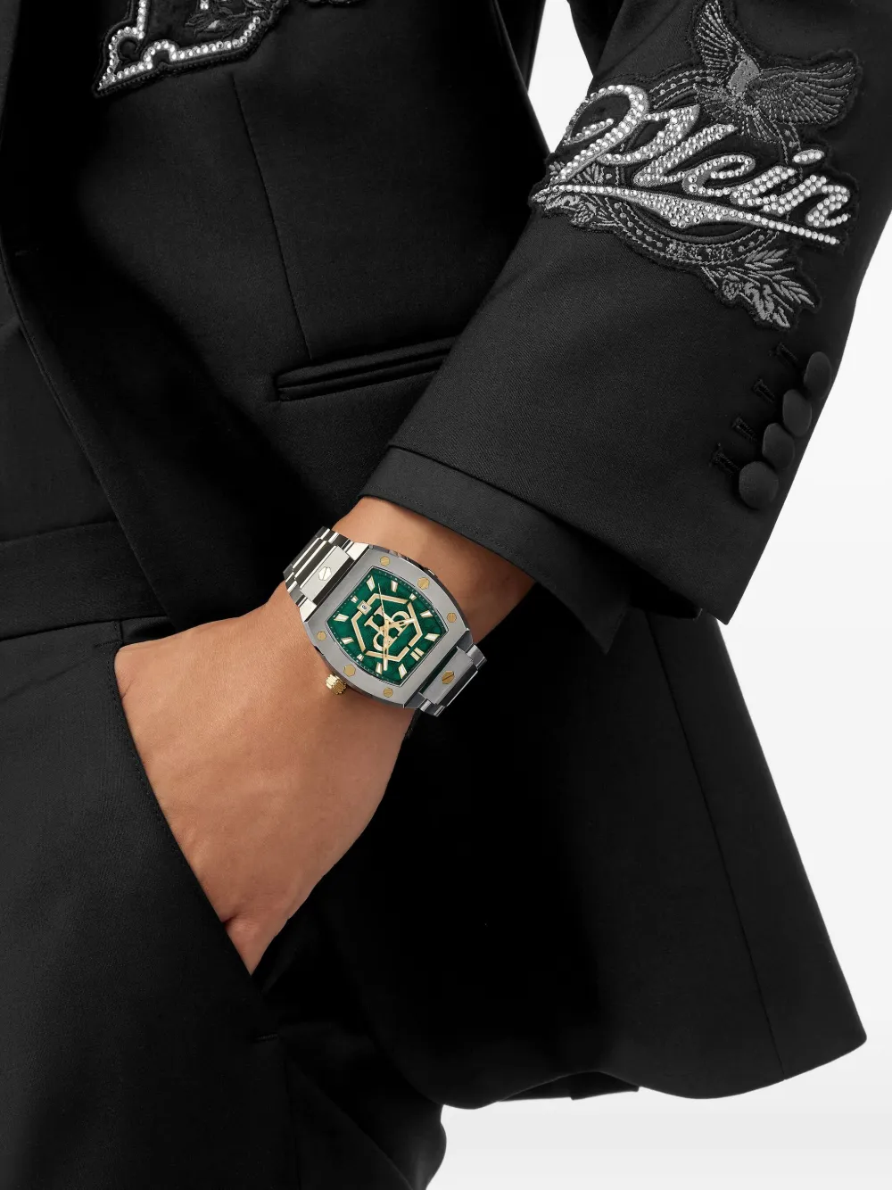 Philipp Plein The Hexagon Phantom 44 mm - Groen