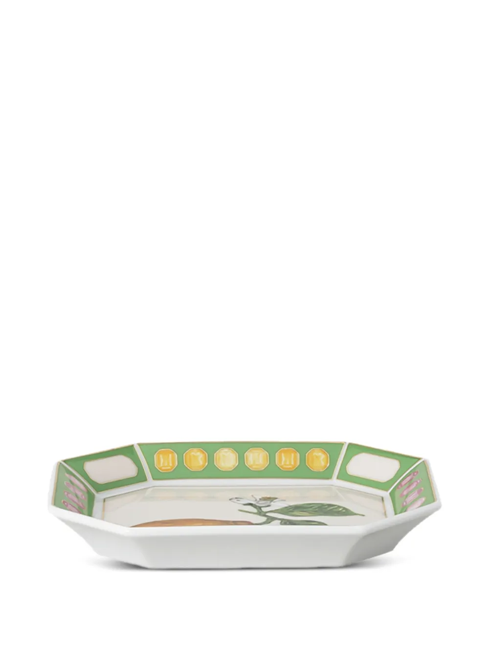 Swarovski x Rosenthal Idyllia lemon-print tray (12.1cm x 14.6cm) | Green | Image 1
