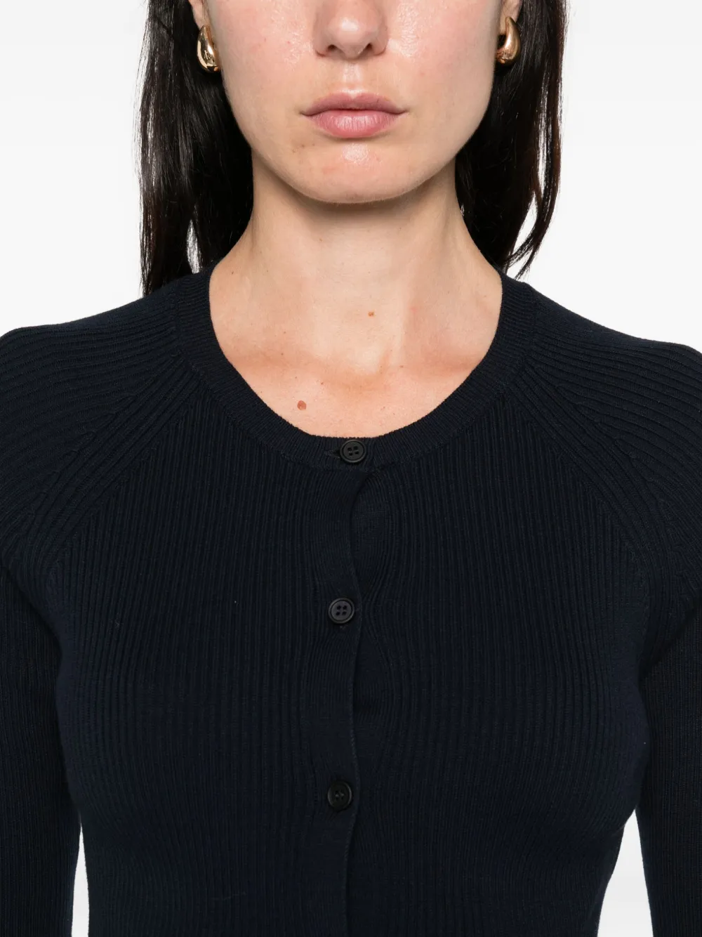 'S Max Mara Geribbeld vest Blauw