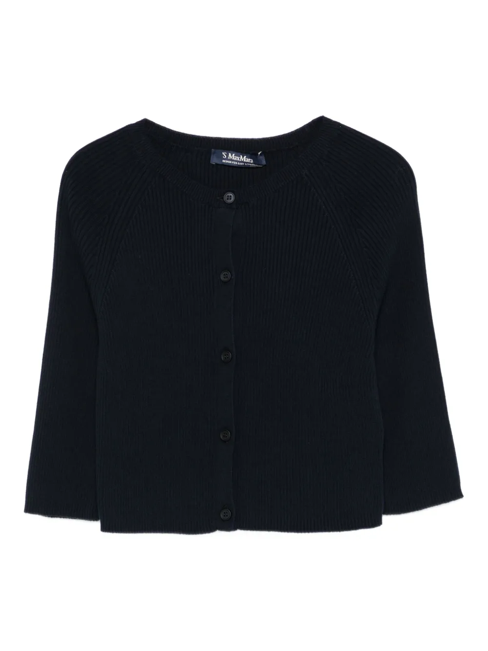 'S Max Mara Geribbeld vest Blauw
