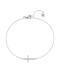 Mateo Silver Diamond Cross Bracelet