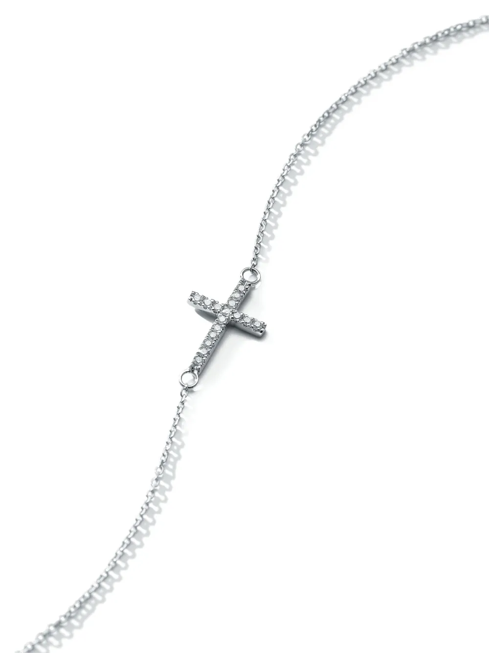Mateo Silver Diamond Cross Bracelet | Image 2
