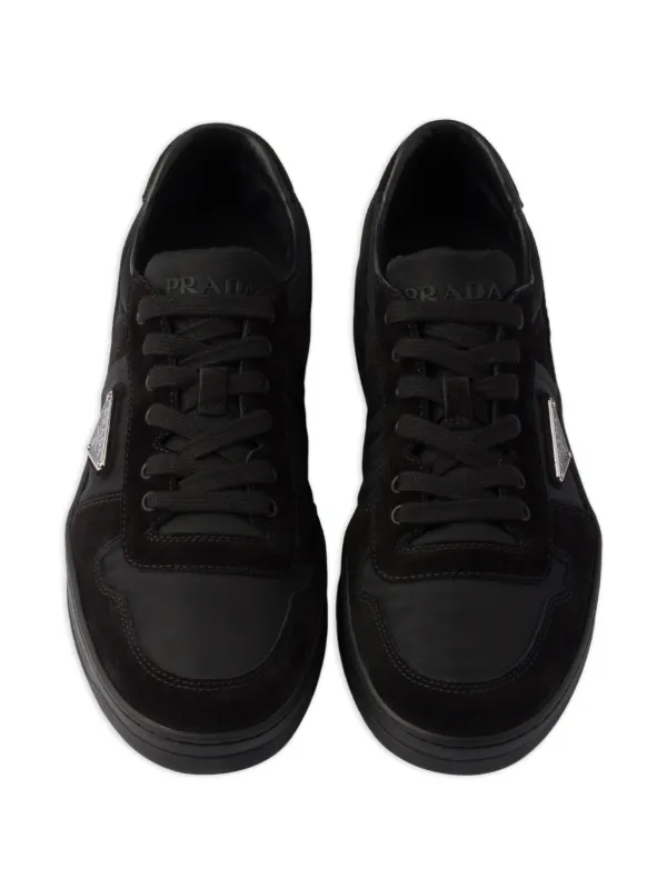 Prada Downtown スエードスニーカー | ブラック | FARFETCH JP