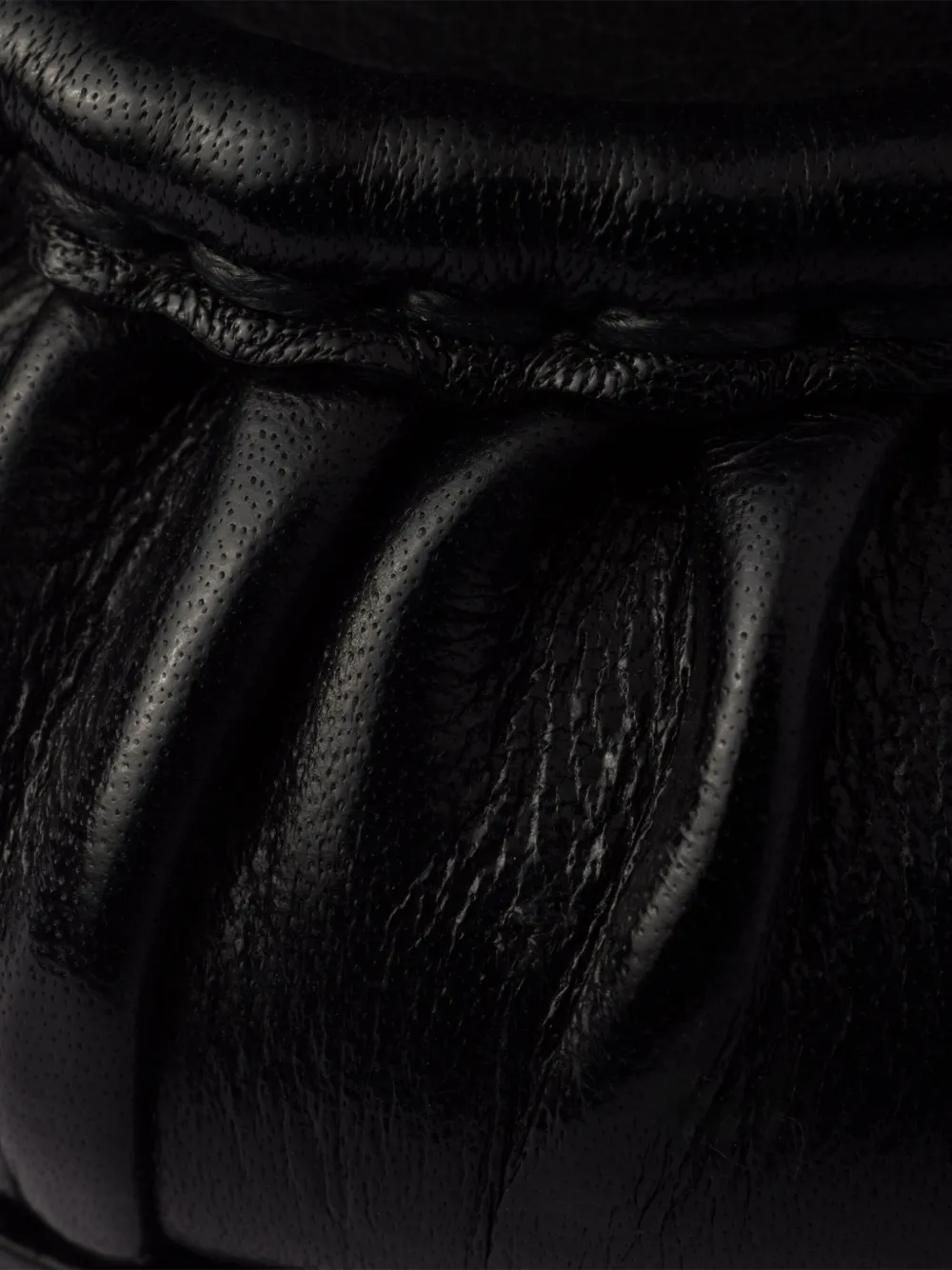 Prada pleated leather loafers Black
