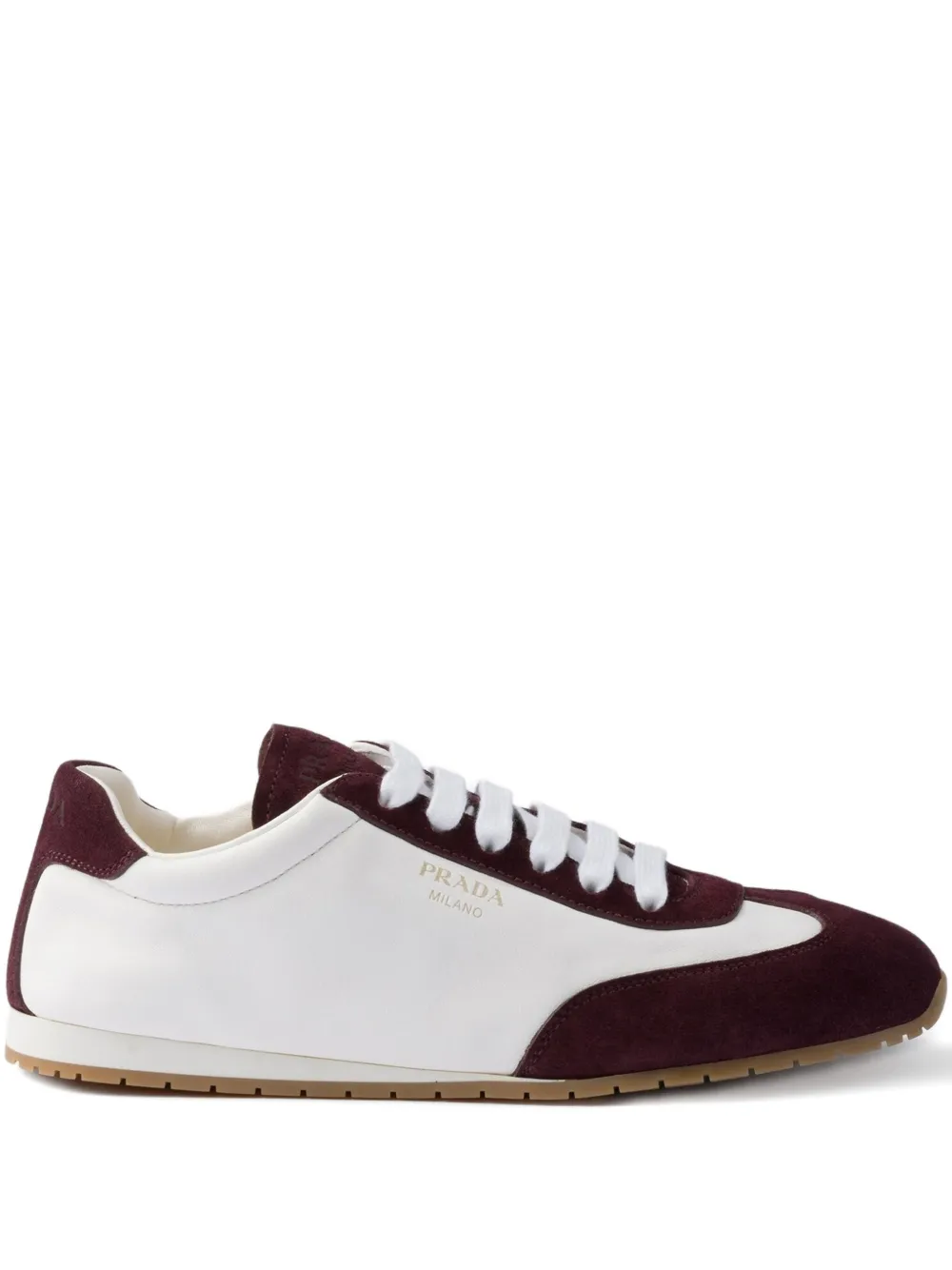 Prada leather sneakers Neutrals
