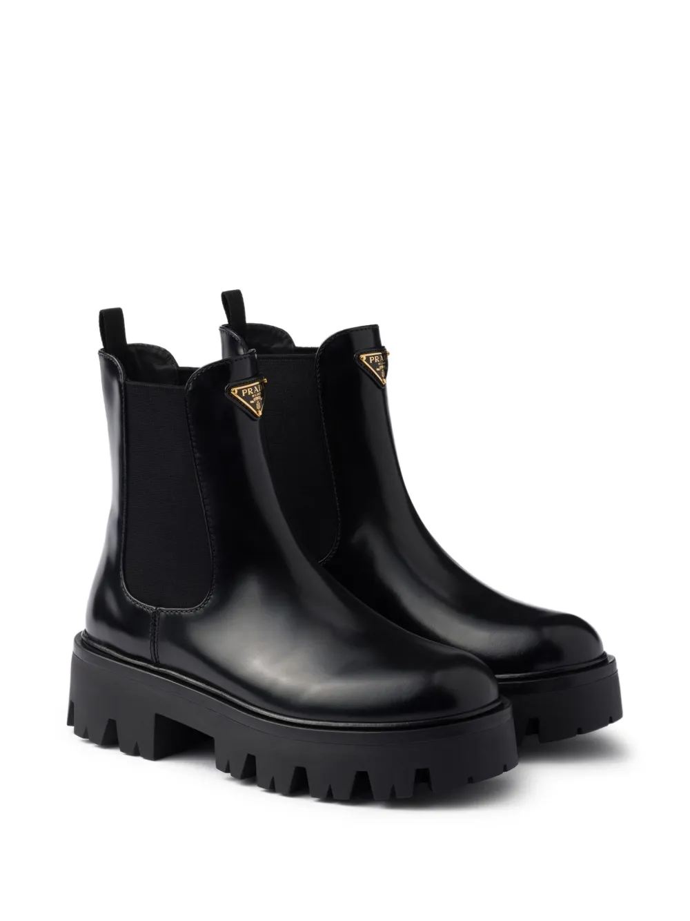 Prada 55mm triangle-logo Chelsea boots Black