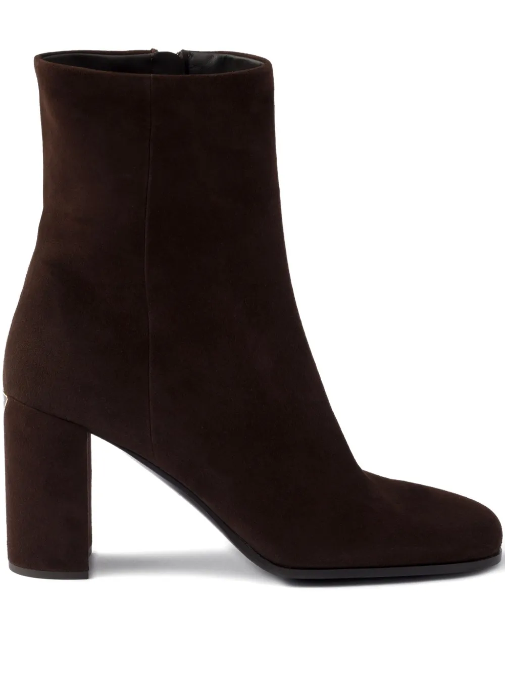 Prada 85 mm suède laarzen met blokhak Bruin