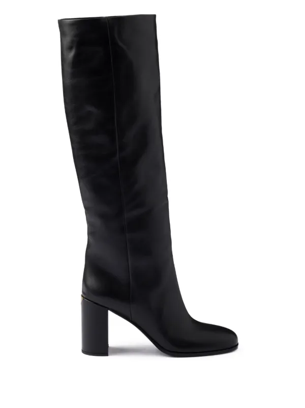 Prada triangle-logo Boots | Black | FARFETCH