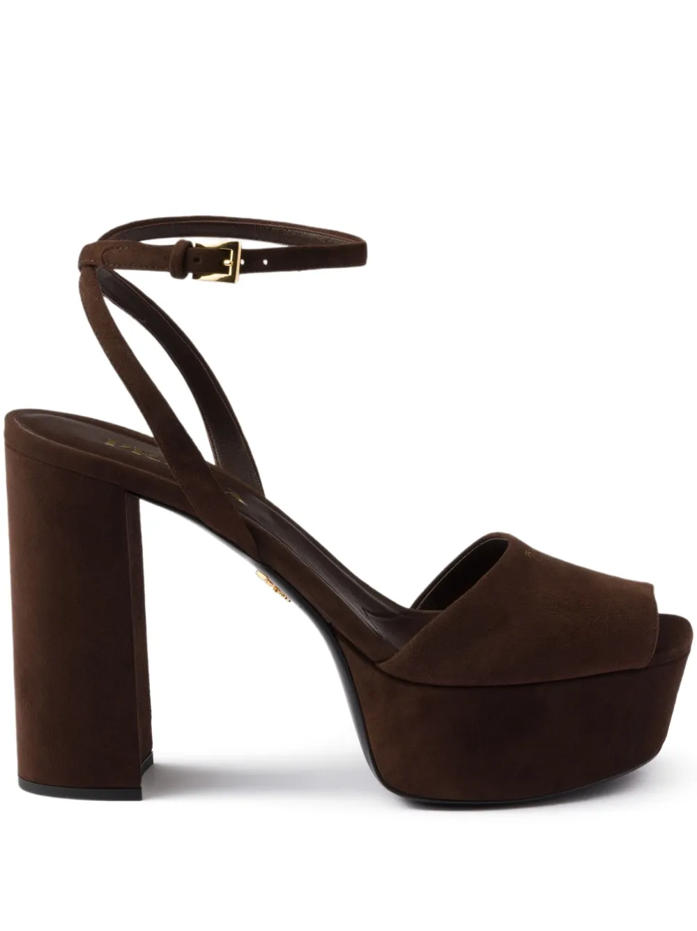 Prada 115mm platform sandals Brown