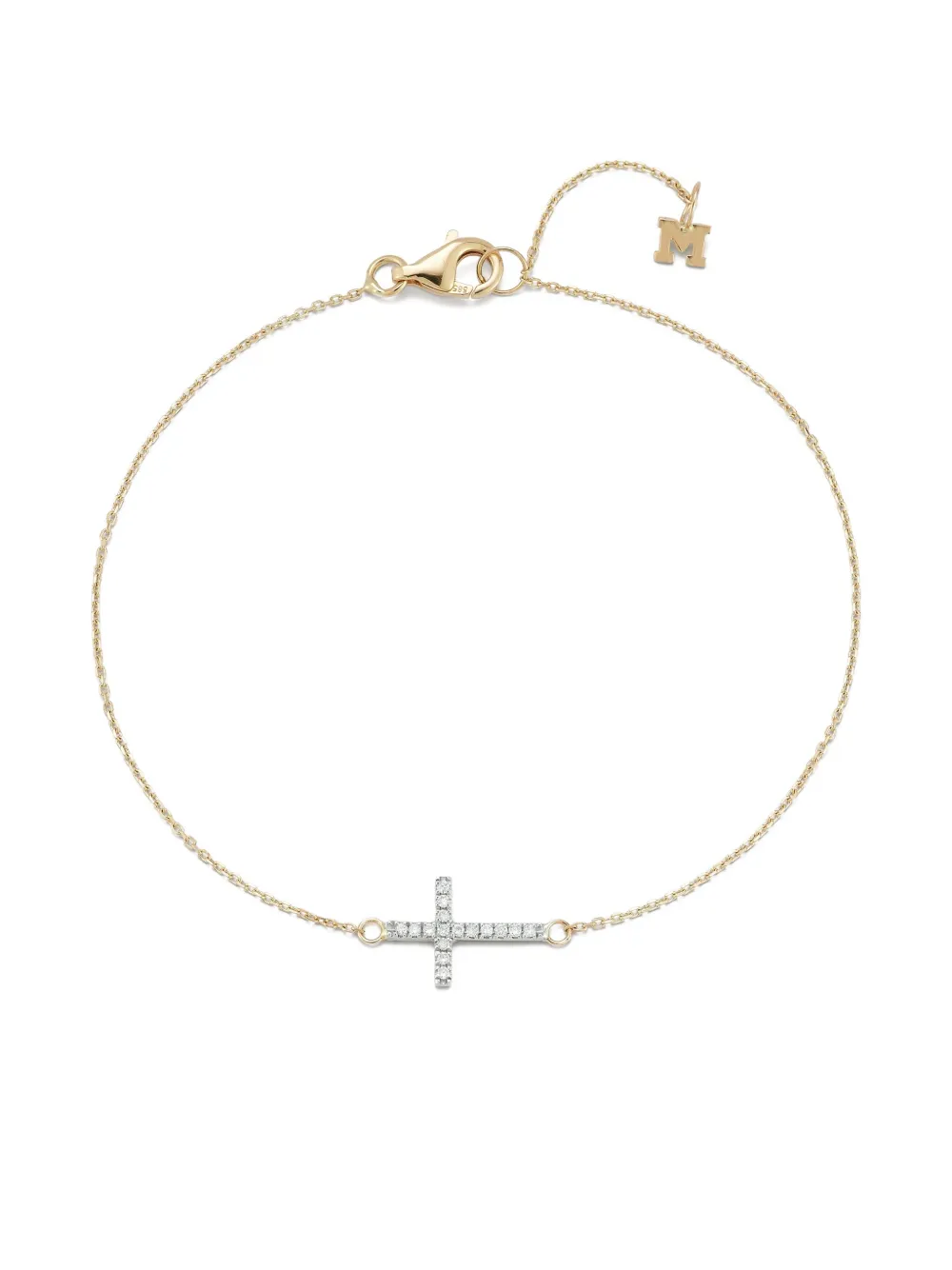 Mateo 14K yellow gold Cross mini diamonds bracelet | Gold | Image 1