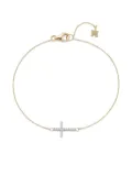 Mateo 14K yellow gold Cross mini diamonds bracelet