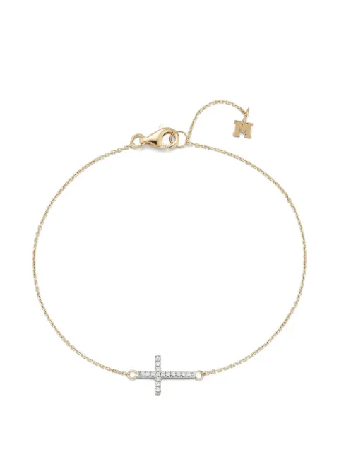 Mateo 14K yellow gold Cross mini diamonds bracelet