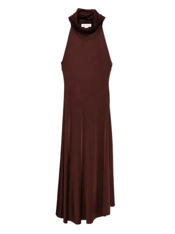Victoria Beckham high-neck Dress | Brown | FARFETCH ID
