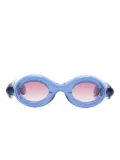 Paloceras Pebble oval-frame sunglasses - Blue