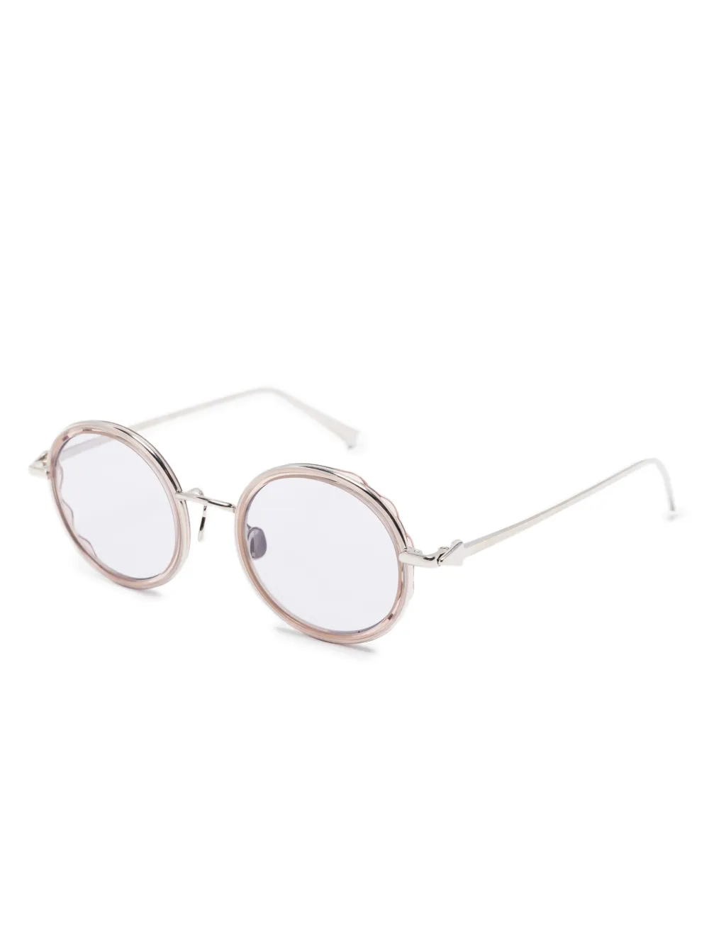 Megane and Me Zonnebril met rond montuur Zilver