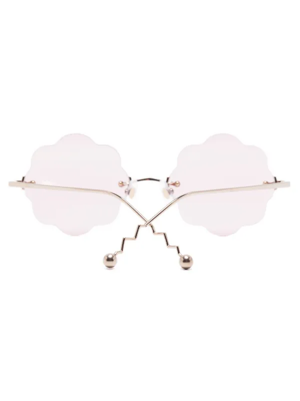 Megane And Me flower-shaped Sunglasses Gold FARFETCH PH
