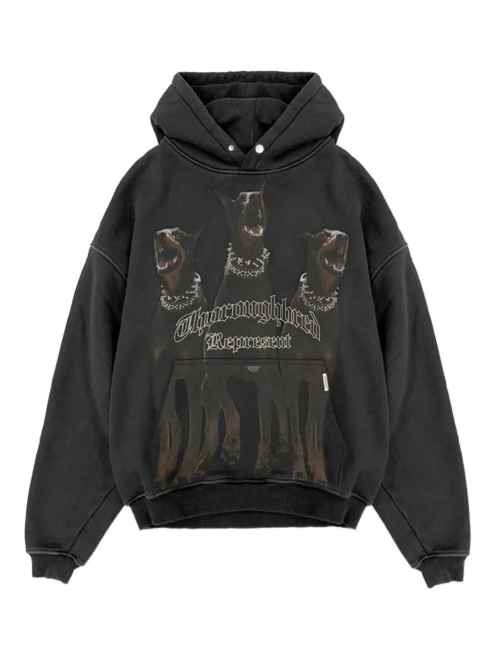 Represent Thoroughbred graphic-print hoodie | Grey | Image 1