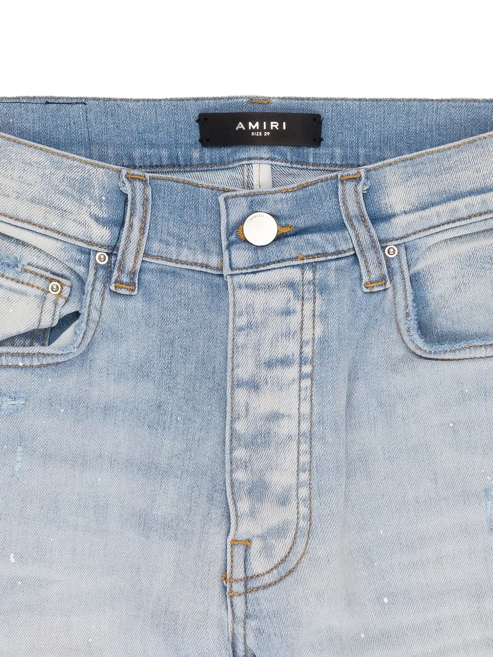AMIRI Jeans met verfdruppels Blauw