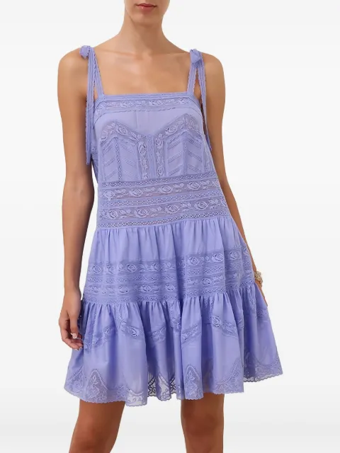 ZIMMERMANN lace-trimmed tiered dress